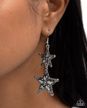 Load image into Gallery viewer, Glittery Galaxy Silver Earrings