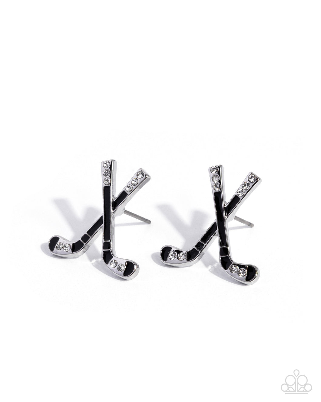 Hockey Haute Black Post Earrings