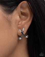 Load image into Gallery viewer, Hockey Haute Black Post Earrings