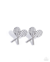 Load image into Gallery viewer, Tennis Team Silver Post Earrings