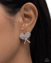 Load image into Gallery viewer, Tennis Team Silver Post Earrings