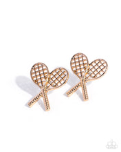 Load image into Gallery viewer, Tennis Team Gold Post Earrings