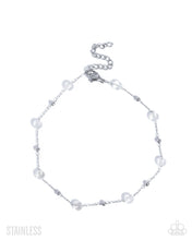 Load image into Gallery viewer, Defaced Dedication White Anklet