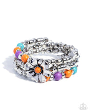 Load image into Gallery viewer, Whimsical Wire Orange Coil Bracelet