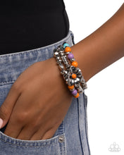 Load image into Gallery viewer, Whimsical Wire Orange Coil Bracelet