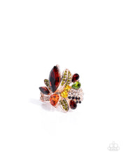 Load image into Gallery viewer, Captivating Cluster Rose Gold Skinny Band Ring