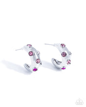 Load image into Gallery viewer, Colorful Cache Pink Hoop Earrings