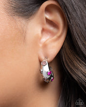 Load image into Gallery viewer, Colorful Cache Pink Hoop Earrings