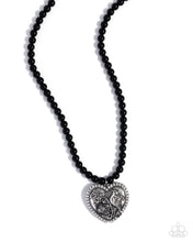 Load image into Gallery viewer, Heartfelt Hummingbird Black Necklace