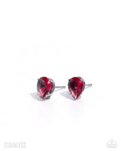 Load image into Gallery viewer, Teardrop Transit Pink Post Earrings