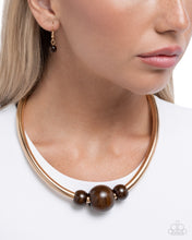 Load image into Gallery viewer, Sleek Shift Brown Necklace