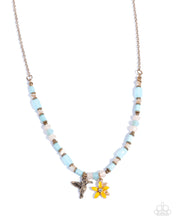 Load image into Gallery viewer, Hummingbird History Blue Necklace