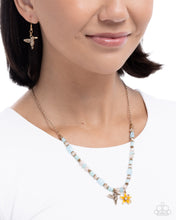 Load image into Gallery viewer, Hummingbird History Blue Necklace