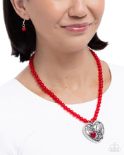 Load image into Gallery viewer, Heartfelt Hummingbird Red Necklace