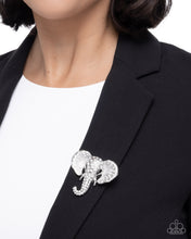 Load image into Gallery viewer, Elephant Empathy White Brooch