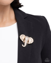 Load image into Gallery viewer, Elephant Empathy Gold Brooch