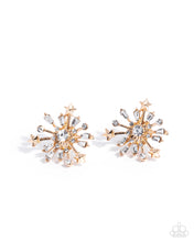 Load image into Gallery viewer, Firework Flair Gold Post Earrings