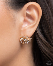 Load image into Gallery viewer, Firework Flair Gold Post Earrings