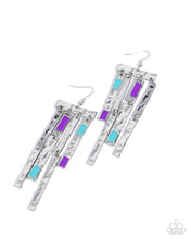 Load image into Gallery viewer, Streaming Season Purple Earrings