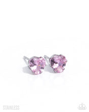 Load image into Gallery viewer, Simple Sweetheart Pink Post Earrings