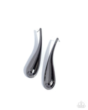 Load image into Gallery viewer, Elongated Effort Black Earrings