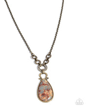 Load image into Gallery viewer, Tough Teardrop Brass Necklace