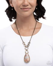 Load image into Gallery viewer, Tough Teardrop Brass Necklace