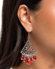 Load image into Gallery viewer, Woven Weekend Red Earrings