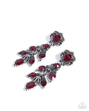 Load image into Gallery viewer, Ornate Obligato Red Post Earrings