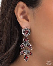 Load image into Gallery viewer, Ornate Obligato Red Post Earrings