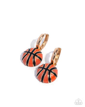 Load image into Gallery viewer, Adorable Airball Gold Hinged Hoop Earrings