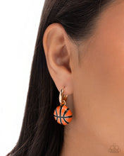 Load image into Gallery viewer, Adorable Airball Gold Hinged Hoop Earrings