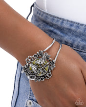 Load image into Gallery viewer, Springtime Sparrow Yellow Hinged Bracelet