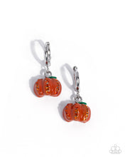 Load image into Gallery viewer, Pumpkin Pageantry Orange Hinged Hoop Earrings