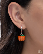 Load image into Gallery viewer, Pumpkin Pageantry Orange Hinged Hoop Earrings