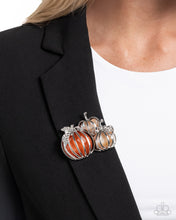 Load image into Gallery viewer, Pumpkin Pattern White Brooch