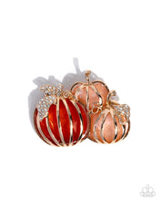 Load image into Gallery viewer, Pumpkin Pattern Orange Brooch