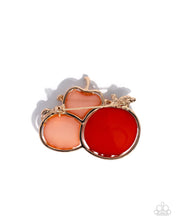Load image into Gallery viewer, Pumpkin Pattern Orange Brooch