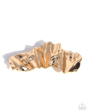 Load image into Gallery viewer, Serrated Sheen Gold Barrette