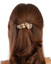 Load image into Gallery viewer, Serrated Sheen Gold Barrette