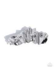 Load image into Gallery viewer, Serrated Sheen Silver Barrette