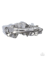 Load image into Gallery viewer, Serrated Sheen Silver Barrette