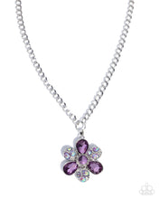 Load image into Gallery viewer, Vacation Flowers Purple Necklace