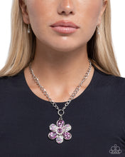 Load image into Gallery viewer, Vacation Flowers Purple Necklace
