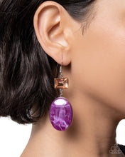 Load image into Gallery viewer, Saturated Swirls Purple Earrings