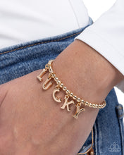 Load image into Gallery viewer, Lucky Me! Gold Bracelet
