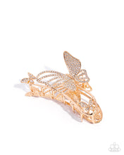 Load image into Gallery viewer, Butterfly Banter Gold Hair Claw