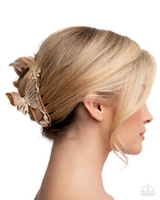 Load image into Gallery viewer, Butterfly Banter Gold Hair Claw