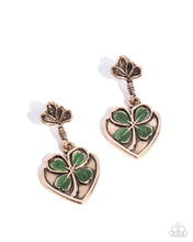 Load image into Gallery viewer, Confident Clover Green Earrings