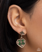 Load image into Gallery viewer, Confident Clover Green Earrings